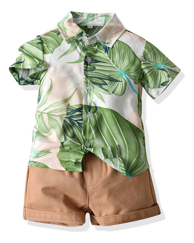 Conjunto De Roupas Creative Hawai Boy, Camisa De Manga Curta