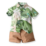 Conjunto De Roupas Creative Hawai Boy, Camisa De Manga Curta