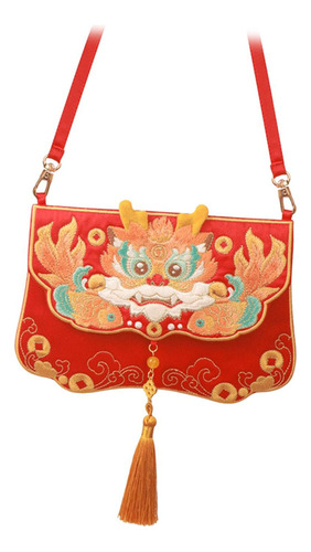 Bolso Hanfu Bordado, Decoración Del Año Del Dragón Chino, L