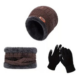 Set Bufanda + Gorro + Cuello Guantes Invierno Unisex 