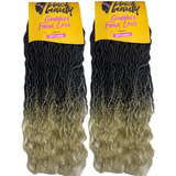 Goddess Fauxs Locs Twister 300g Black Beauty 2 Pacotes Cor T1b/613 (loiro)