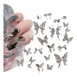 200*mariposa Ala Metal/ Decoración De Uñas Pedraria Nail Art
