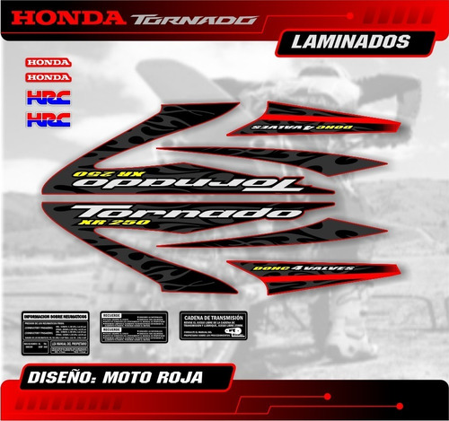 Kit Calcos - Grafica Tornado Xr 250 - Laminados