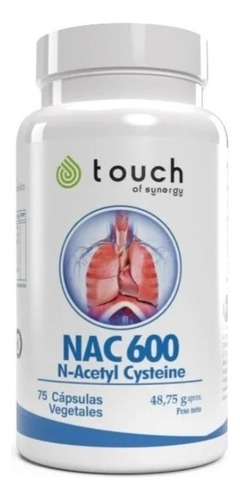 Touch Of Synergy - Nac Acetyl Cisteína 600 Mg 75 Caps Sin Sabor