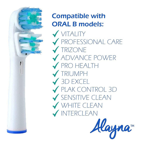 Replacement Brush Heads Compatible With Oral B- Double Clean