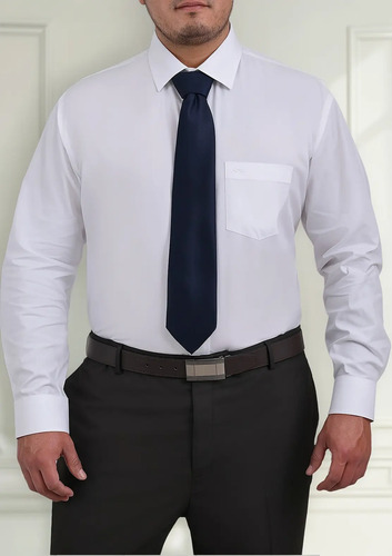 Camisa De Vestir Tallas Extras Mariscal Con Cuello Ajustable