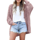 Cárdigan De Verano Oversize Tejido A Crochet Para Mujer