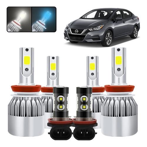 Kit De Focos Led H9 H11 Para Nissan Versa 2020-2021