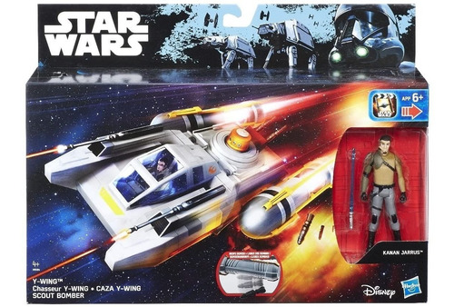 Star Wars Vehiculo Nave Wing Scout Bomber Con Figura Hasbro