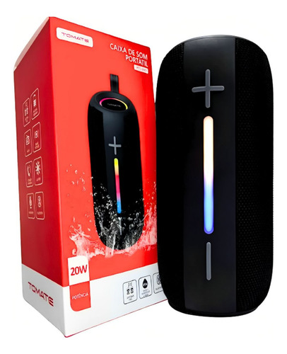 Caixa De Som Rgb Bluetooth Portátil Resistente A Água Tomate