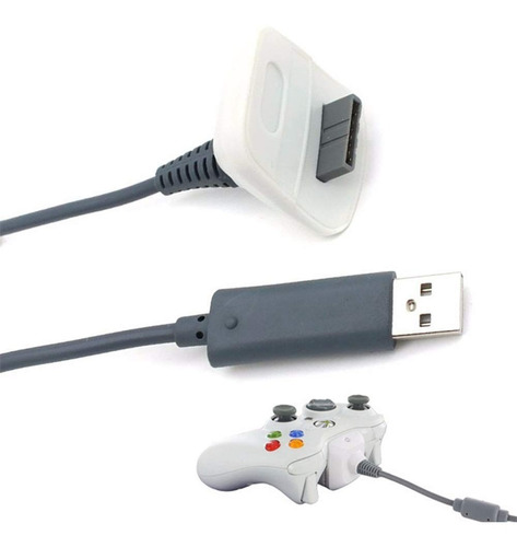 Cable 2 En 1 Para Xbox 360 - Carga Y Juga Al Mismo Tiempo!