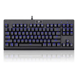 Eagletec Kg040 Teclado Mecánico Para Juegos Azul Iluminado.