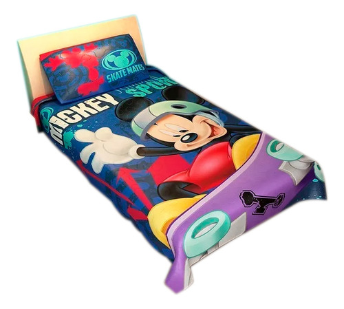 Cubrelecho + Funda Almohada Spiderman Cars Mickey Disney