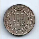 276 Dmd- Ano 1929- Moeda De 100 Réis Da República