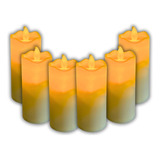 Kit 6 Velas Virtual Chama Viva Decorativa Pilha Led Fogo Luz