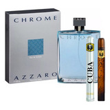 Azzaro Chrome 200ml Caballero Original+perfume Cuba 35ml