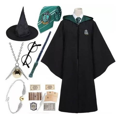 Última Versão Kit De Bata De Harry Potter Con 9 Accesorios Mágicos