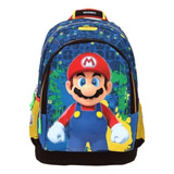 Mochila Super Mario Bros Deluxe Escolar Primaria Original Chenson