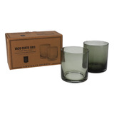 Vaso Corto Gris Set X 2 Ambiente Gourmet