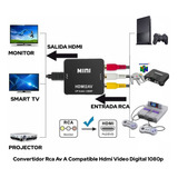 Convertidor Rca Av A Compatible Hdmi Video Digital 1080p