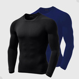 Kit 2 Camiseta Térmica Segunda Pele Camisa Proteção Uv 50+