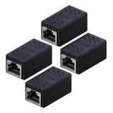 4 Piezas. Cople Rj45 Cat5 5e 6 7 Alargador Cable Unión Red