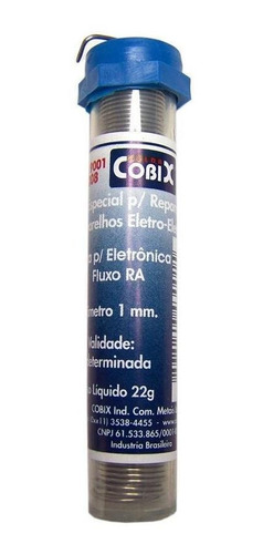 Tubo De Solda 63x37 1mm X 22g Cobix 428