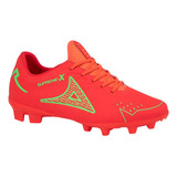 Tenis Para Futbol Pirma 3044 Carmin Con Neon Para Junior