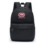 Mochila Para Notebook Feminina Grande Resistente Preta Cor Preto-rosa