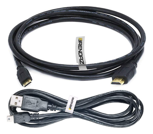 Brendaz Kit De Cable Hdmi Y Usb Compatible Para Videocámara