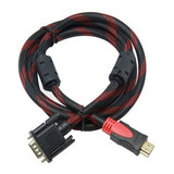 Cabo Adaptador Hdmi Macho X Vga Macho 1.8 M Alta Qualidade