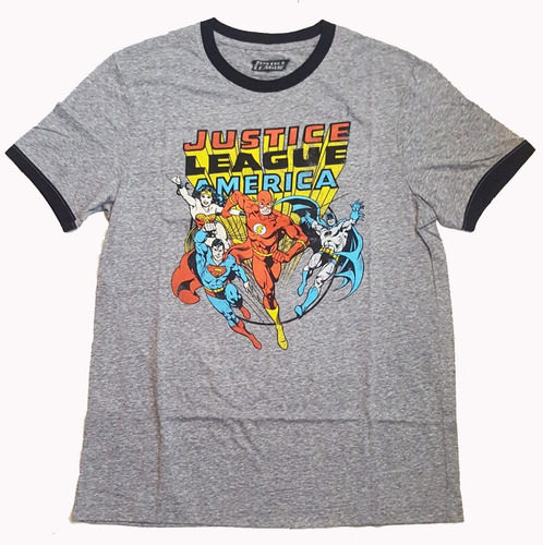 Remera Liga De La Justicia Dc Comics L Original Import Nueva