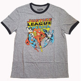 Remera Liga De La Justicia Dc Comics L Original Import Nueva