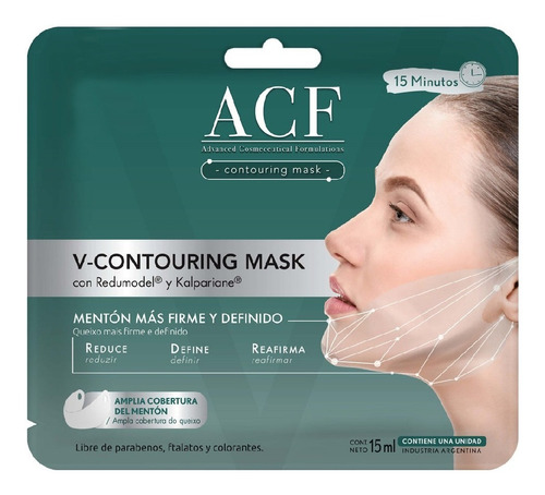 Acf V-contouring Máscara Para Mentón Reafirmante Vegano Tipo De Piel Todo Tipo