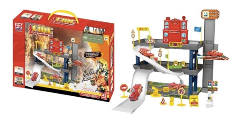 Set Pista Estacionamiento De Bomberos Shine 1996486