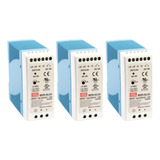 3x Fonte Chaveada Well 24v 2,5a 60w Din100240v Mdr-60-24