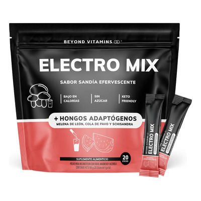 Electrolitos Con Hongos Adaptogenos en Polvo - Nootropico - Energetizante - Hidratación Baja En Calorías | Rehidratación - 20 Sticks - Pre Entreno - Pre Workout Hidratante Sandia Efervecente | MercadoLibre