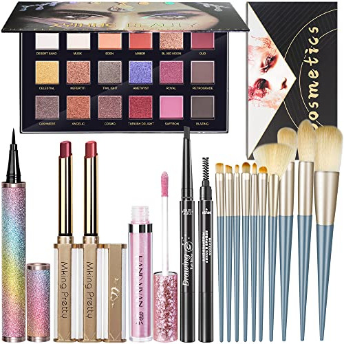 Juo De Maquillaje Todo En Uno Para Mujer, Paleta De Ojos De 