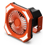 Ventilador De Techo, Ventilador Portátil, Batería Usb, Luz C