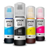 Kit De Tintas T544 Pt Magenta Amarela Ciano Original Epson