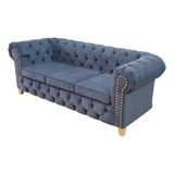 Sofa Chester Sillon Chesterfield 3 Cuerpos Chenille B O Vene