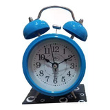 Reloj Despertador Con Pila Azul Vintage Retro