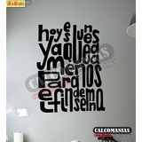 Vinilos Decorativos Vinil Pared Frases Letras Hoy Es Lunes