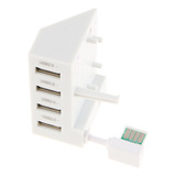 Adaptador De 4 Puertos Usb 2.0 Hub De Con Indicador Para