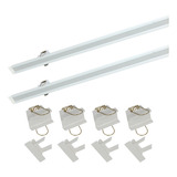 Perfil De Led 30mm Embutir Branco Kit 2x 1m Sem Led