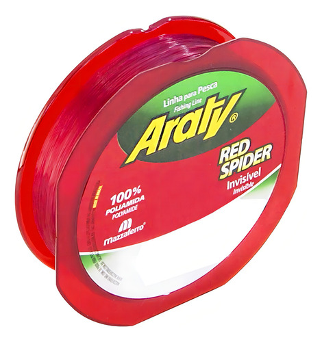 Linha De Pesca Mazzaferro Linha Araty Red Spider 0,50mm 300m Vermelho