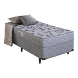 Cama Box D28 Holanda Solteiro Ortopédico 88x188x51 Cinza