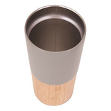 Jarro Vaso Termico Branch Reuseme Doble Capa Acero Y Bamboo