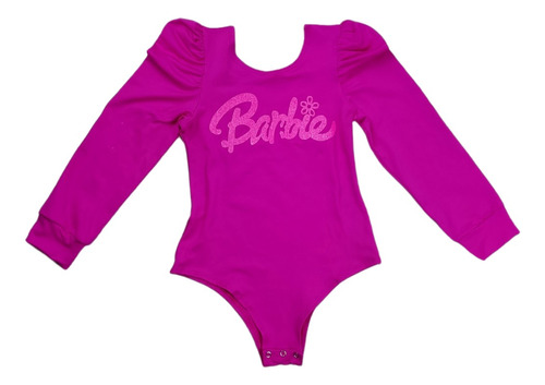 Roupa Infantil Menina Barbie Body Manga Bufante Festa Lindo