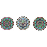 Vinilo Pared Mandala Color 30 Cm Cada Una Wall Stickers